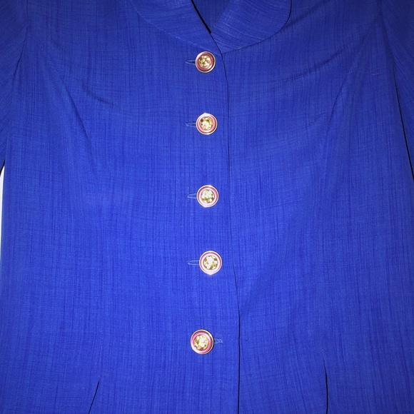 Like Brand New Blue Button-up Shirt w/ skirt - Picture 2 of 3